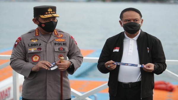 Kapolri Jendral Polisi Listiyo bersama Menpora, Zainudin Amali-1633013480