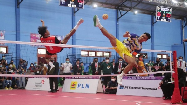 Pertandingan sepak takraw di PON XX Papua-1632931760