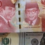 Ilustrasi mata uang rupiah dan dolar AS-1642068319