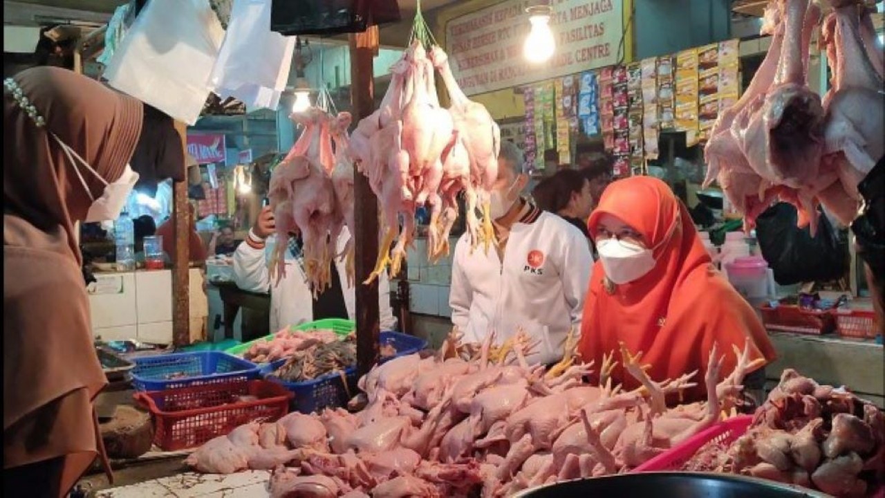 Anggota DPR RI Diah Nurwitasari melakukan sidak ke Pasar Rancaekek Trade Center (RTC), Kabupaten Bandung, Jabar, Sabtu (2/4/2022). (Ist/Man)