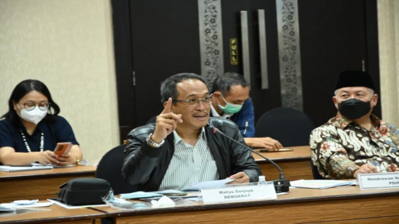 Ketua BAKN DPR RI Wahyu Sanjaya saat memimpin kunjungan kerja ini di Malang, Senin (4/4/2022). (Agung/nvl)