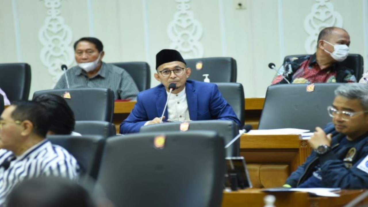 Anggota Baleg DPR RI Bukhori saat rapat berlangsung di Gedung Nusantara I, Senayan, Jakarta, Sabtu (9/4/2022). (Oji/Man)