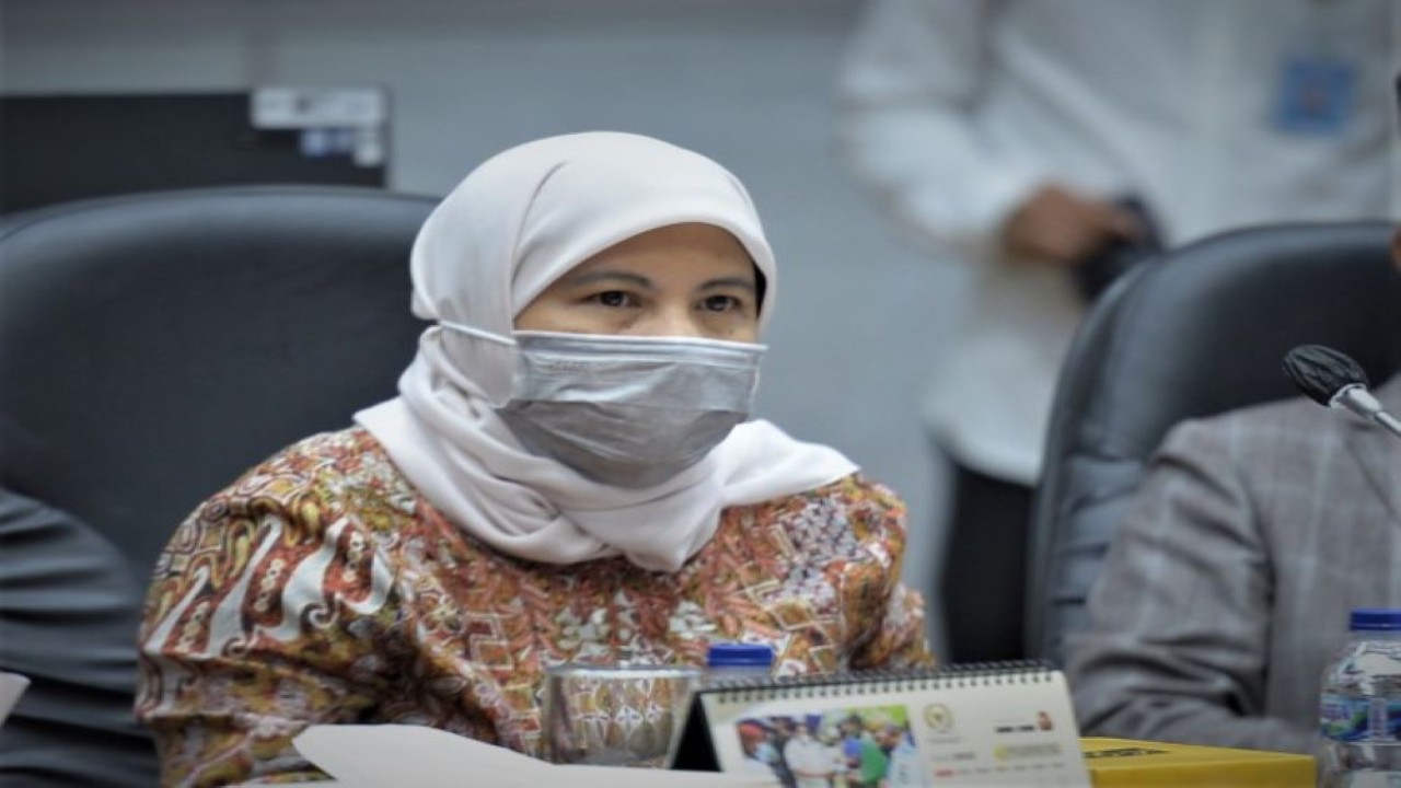 Wakil Ketua Komisi VIII DPR RI Diah Pitaloka dalam rapat kerja Komisi VIII DPR RI dengan Menteri Agama RI beserta jajaran, di Gedung Nusantara II, Senayan, Jakarta, Senin (30/5/2022). (Andri)