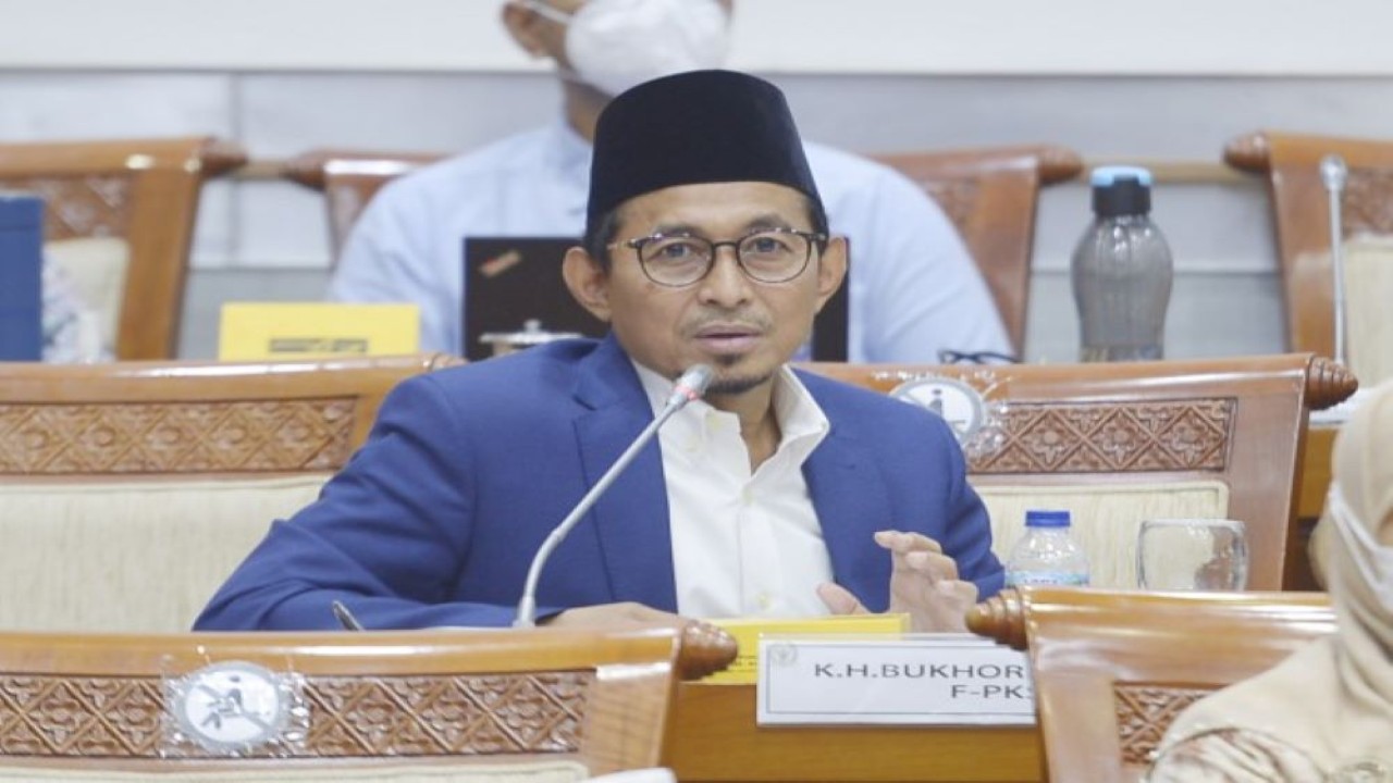 Anggota Komisi VIII DPR RI Bukhori saat Rapat Kerja Komisi VIII DPR RI dengan Menteri Agama di Gedung Nusantara I, Senayan, Jakarta, Senin (30/5/2022). (Andri/nvl)