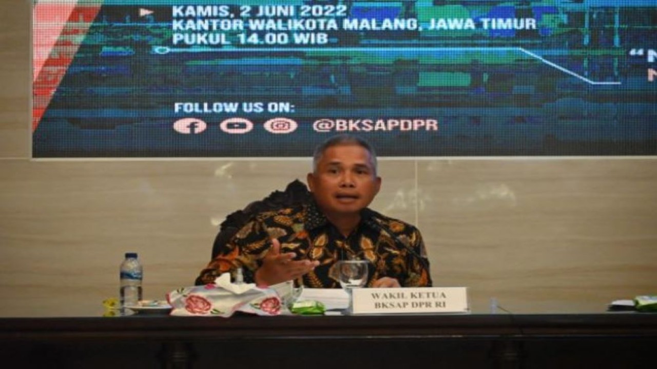 Wakil Ketua Badan Kerja Sama Antar Parlemen (BKSAP) Achmad Hafisz Tohir saat menghadiri agenda BKSAP SDG's Day di Kota Malang, Jawa Timur, Kamis (3/6/2022). (Bianca/mr)