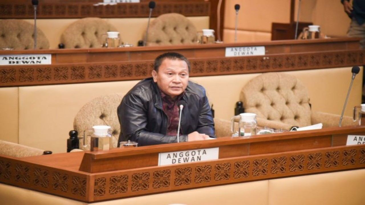 Anggota Komisi II DPR RI Mardani Ali Sera saat menghadiri saat RDP dengan KPU RI dan Bawaslu RI di Gedung Nusantara II, Senayan, Jakarta, Senin (6/6/2022). (Geraldi/mr)