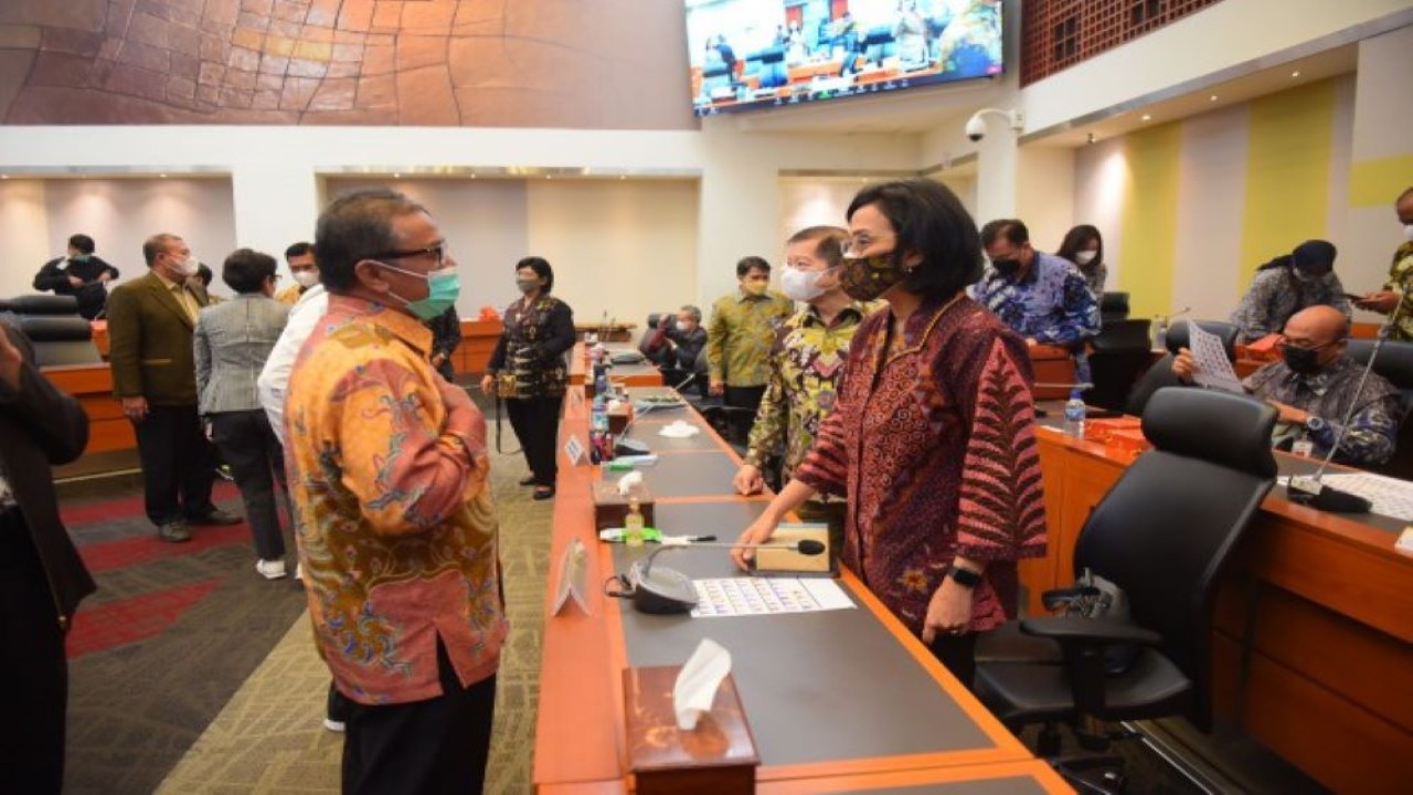 Anggota Badan Anggaran (Banggar) DPR RI Hermanto usai Rapat Banggar DPR RI bersama Pemerintah dan Bank Indonesia. (Jaka/nvl)