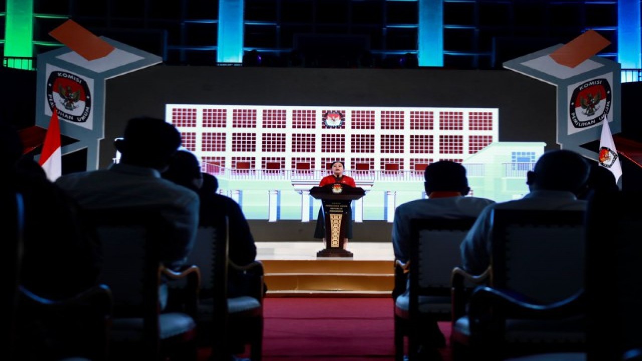 Ketua DPR RI Puan Maharani saat Peluncuran Tahapan Pemilu 2024. Foto: Dok DPR