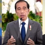 Presiden Jokowi (tengah), Presiden Ukraina Volodymyr Zelensky dan Presiden Rusia Vladimir Putin (kanan)-1656133762