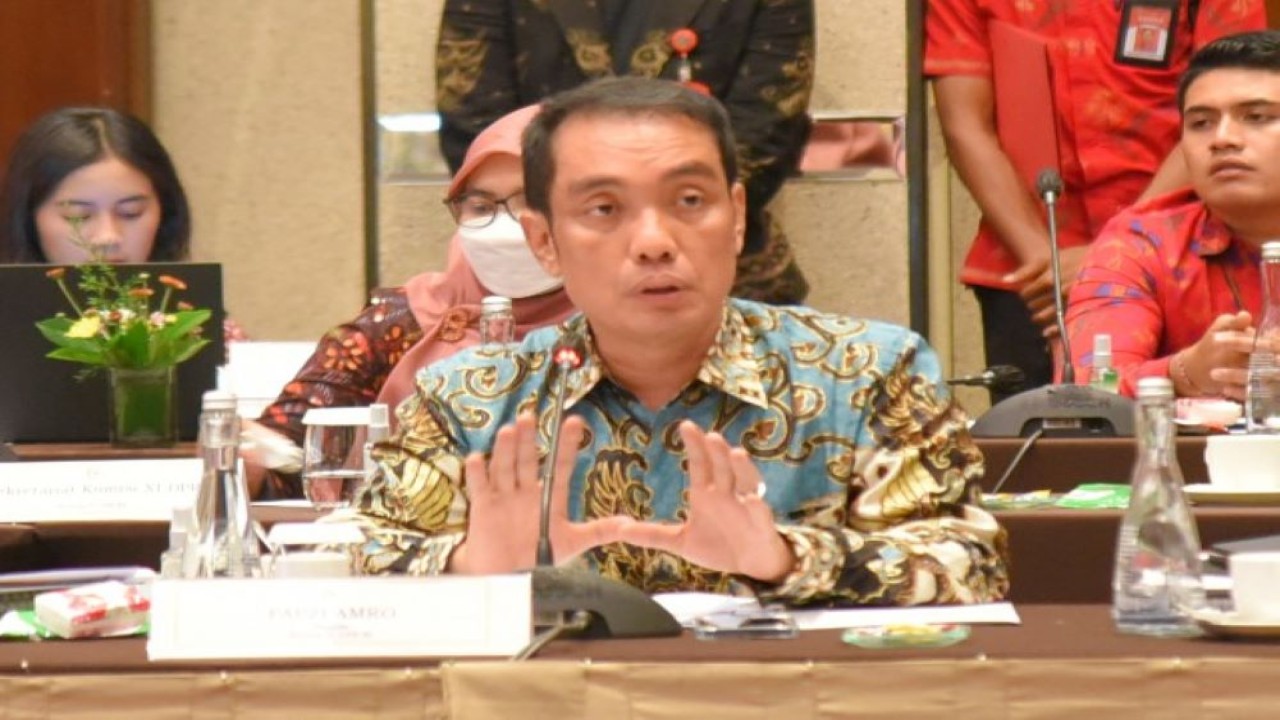 Anggota Komisi XI DPR RI Fauzi Amro saat mengikuti kunjungan kerja reses Komisi XI DPR RI ke Bali, Senin (25/7/2022). (Singgih/nvl)