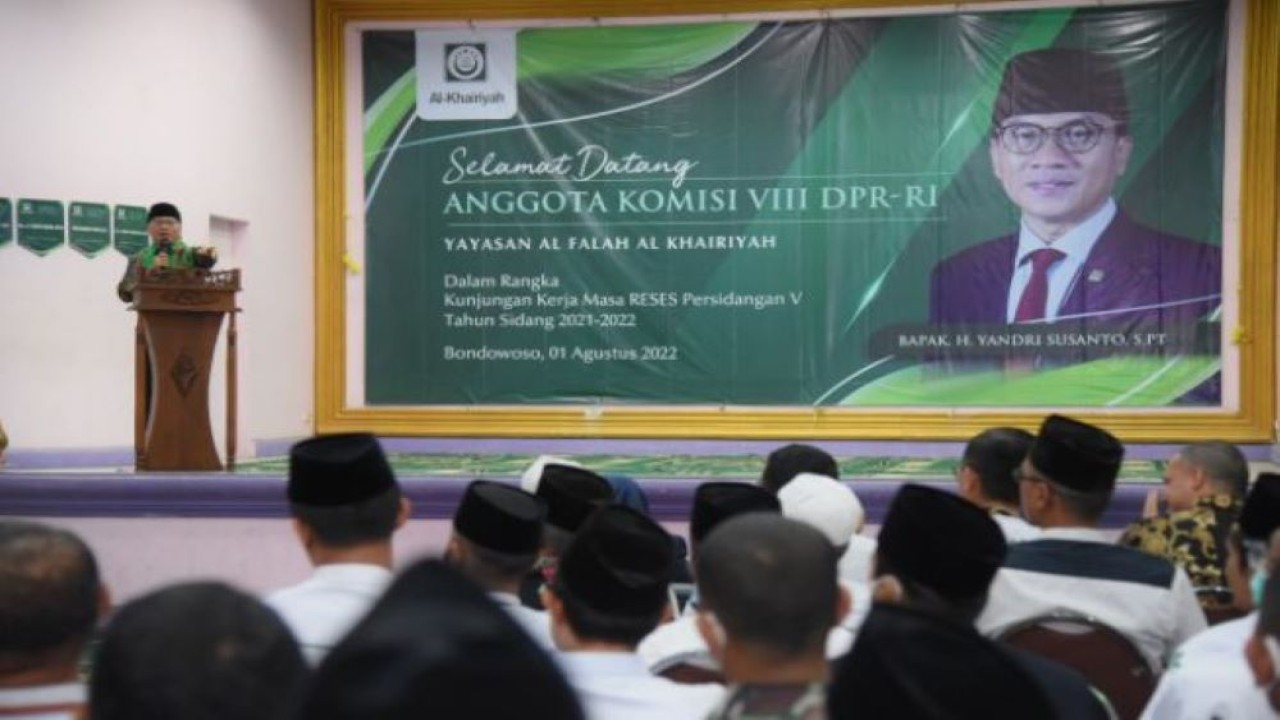 Ketua Komisi VIII DPR RI Yandri Susanto saat memimpin Kunjungan Kerja ke Bondowoso, Jawa Timur, Senin (1/8/2022). (Andri/nvl)