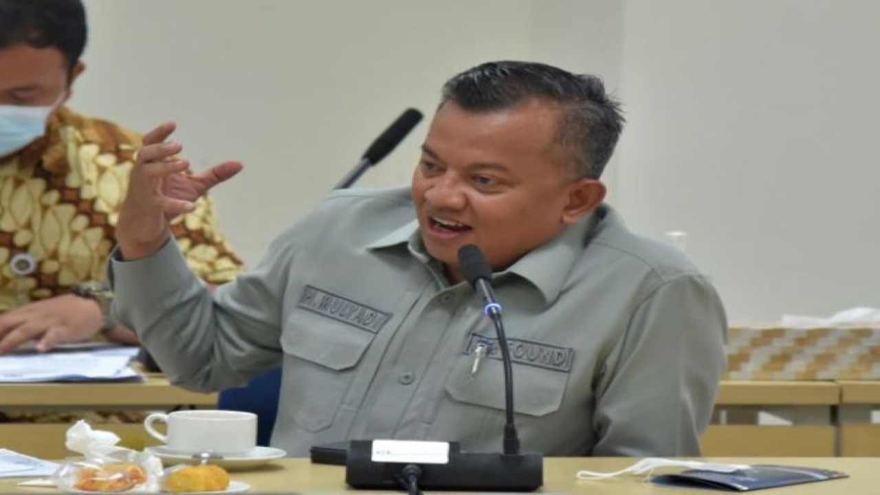 Anggota Komisi V DPR Mulyadi dalam Kunjungan Kerja Spesifik Komisi V DPR di PAU ITB, Kota Bandung, Jawa Barat, Jumat (9/9/2022). (Ica/Man)