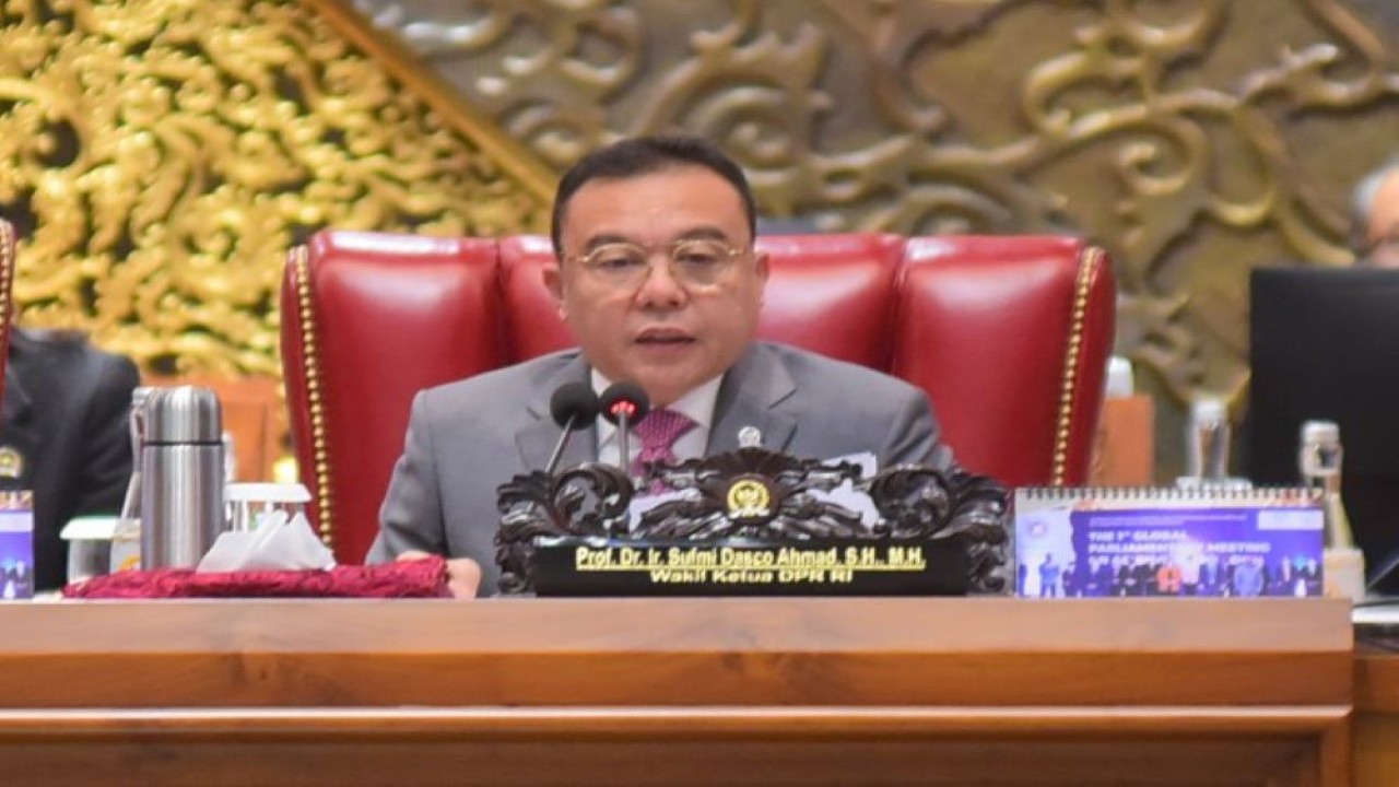 Wakil Ketua DPR Sufmi Dasco Ahmad saat Rapat Paripurna ke-8 Masa Sidang I Tahun Sidang 2022-2023, Selasa (4/10/2022). (Jaka/nvl)