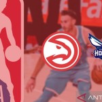 Ilustrasi pertandingan lanjutan NBA antara Atlanta Hawks melawan Charlotte Hornets yang berlangsung Senin (24/10/2022) WIB. (ANTARA/Gilang Galiartha)-1666583730