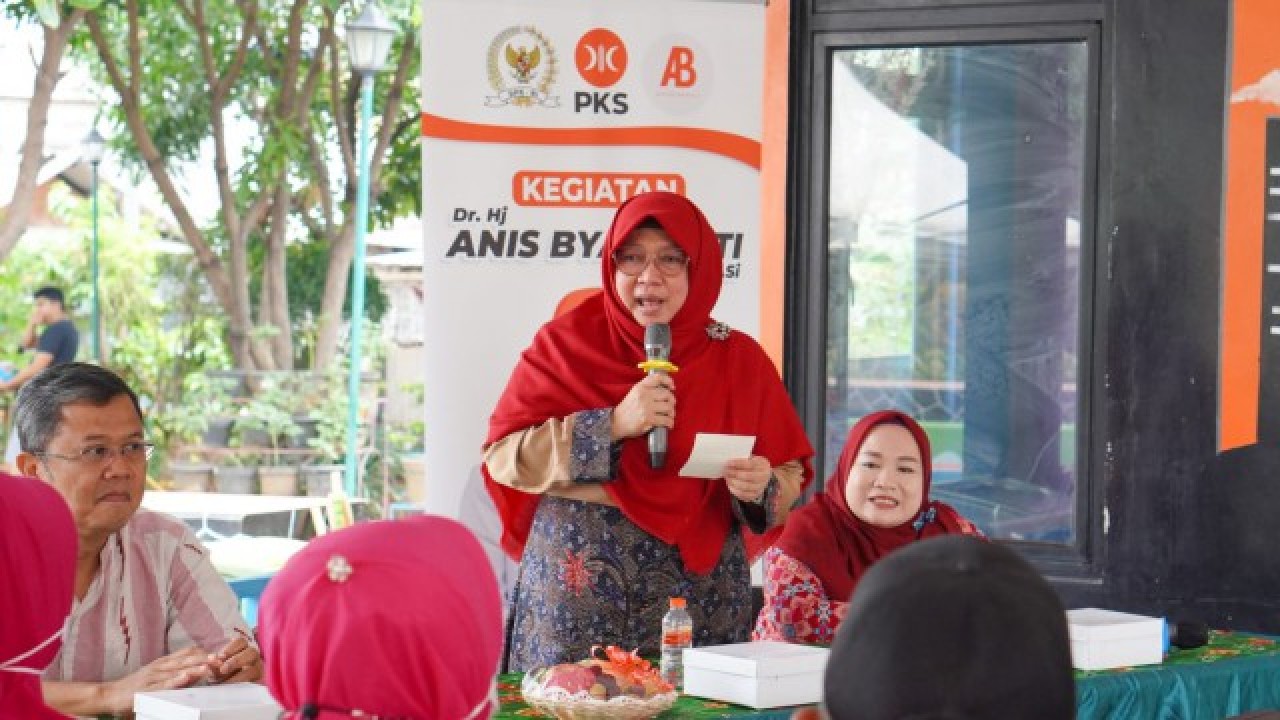 Anggota Komisi XI DPR RI Anis Byarwati saat Sosialisasi QRIS bekerja sama dengan Bank Indonesia. Foto: Ist/nr
