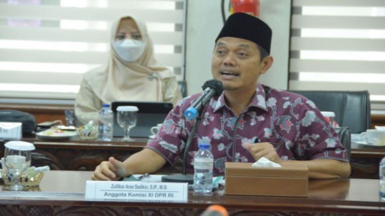 Anggota Komisi XI DPR RI Zulfikar Arse Sadikin saat Kunjungan Kerja Spesifik (Kunspik) Komisi XI DPR RI ke BPK Kantor Perwakilan Provinsi DIY. (Ucha/nvl)