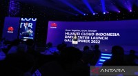 CEO Huawei Indonesia Jacky Chen dalam peluncuran Huawei Cloud Indonesia Data Center di Jakarta, Rabu malam (23/11/2022). (ANTARA/Suryanto)-1669255182