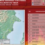 Informasi sebaran titik panas di Provinsi Kaltim sepanjang Senin (28/11/2022) mulai pukul 01.00 hingga 17.00 Wita. (ANTARA/HO-BMKG Balikpapan)-1669689321