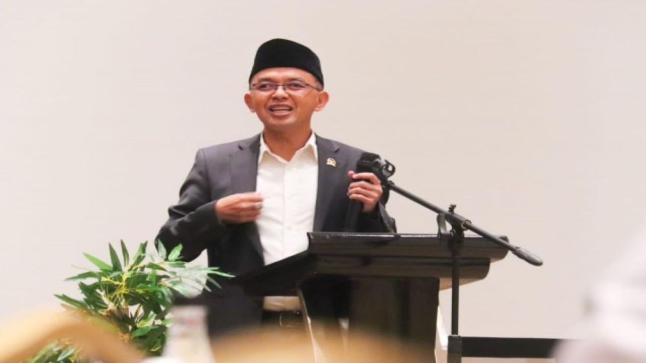 Anggota Komisi VIII DPR RI Maman Imanulhaq saat acara Sapa Haji Provinsi Jawa Barat Tahun 2022 bersama Pengurus MUI dan DKM Masjid se-Kabupaten Majalengka. (Ist/nr)