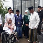 Menteri Ketenagakerjaan Ida Fauziyah saat berkunjung ke PP Al Falah, Desa Ploso, Kecamatan Mojo, Kabupaten Kediri, Jawa Timur. ANTARA/ HO-panitia-1668736370