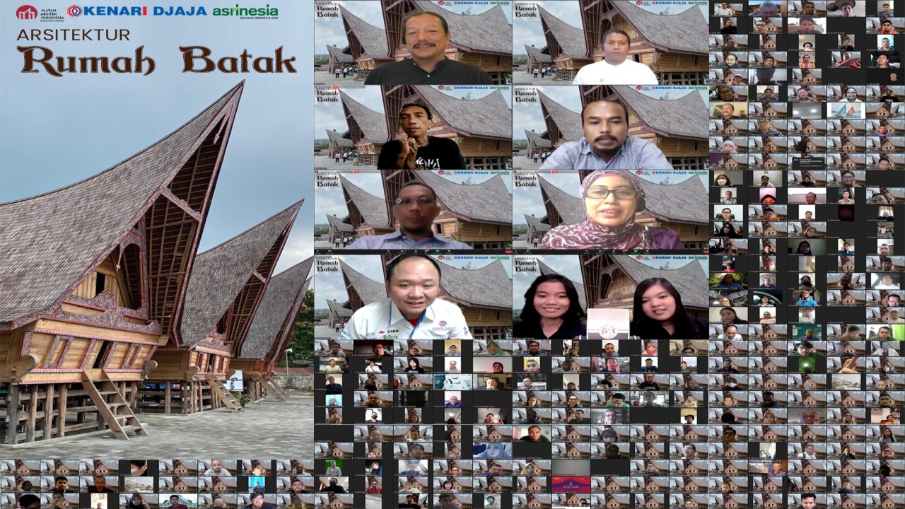 Webinar membahas arsitektur rumah Batak/ist