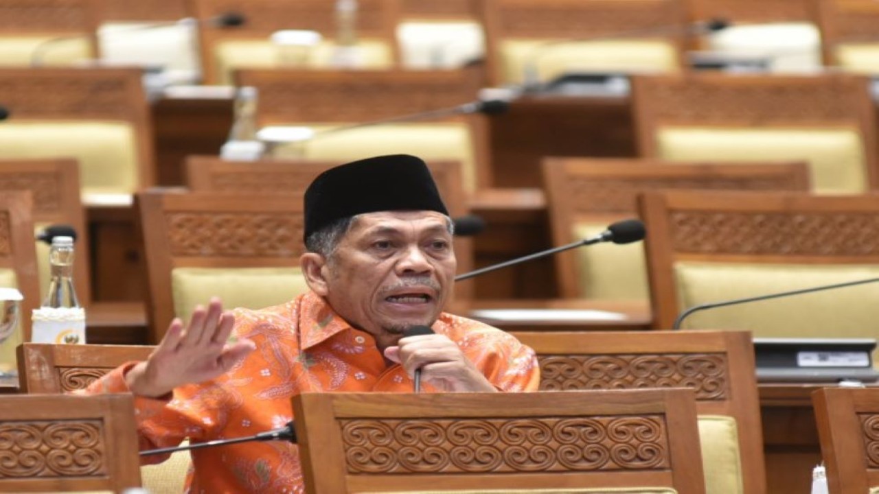 Anggota DPR RI Iskan Qolba Lubis dalam Rapat Paripurna di ruang Paripurna DPR RI, Senayan, Jakarta, Selasa (6/12/2022). (Jaka/Man)