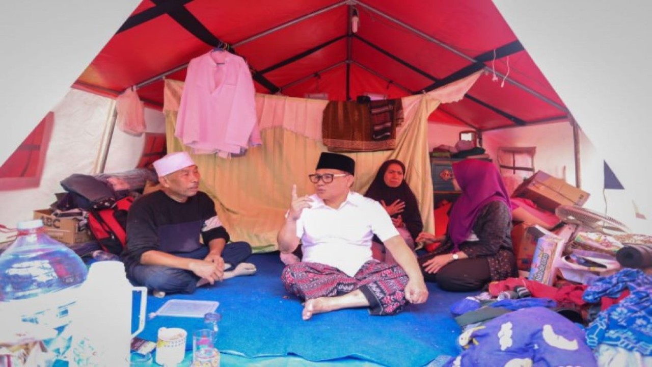 Wakil Ketua DPR RI Bidang Koordinator Kesejahteraan Rakyat (Korkesra) Abdul Muhaimin Iskandar saat menyambangi Ponpes Gasol Pusaka dan Ponpes Riyadlul Alfiyyah di Cianjur, Jawa Barat. (Ist/Man)