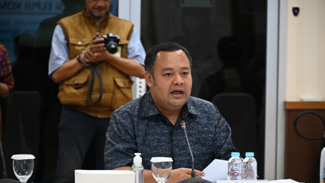 Wakil Ketua Komisi VI DPR RI Mohamad Hekal saat mengikuti pertemuan kunjungan kerja Panja Distribusi Elpiji ke PT Pertamina Patra Niaga Tanjung Sekong, Cilegon, Banten, Selasa (7/2/2022). Foto: Bianca/nr