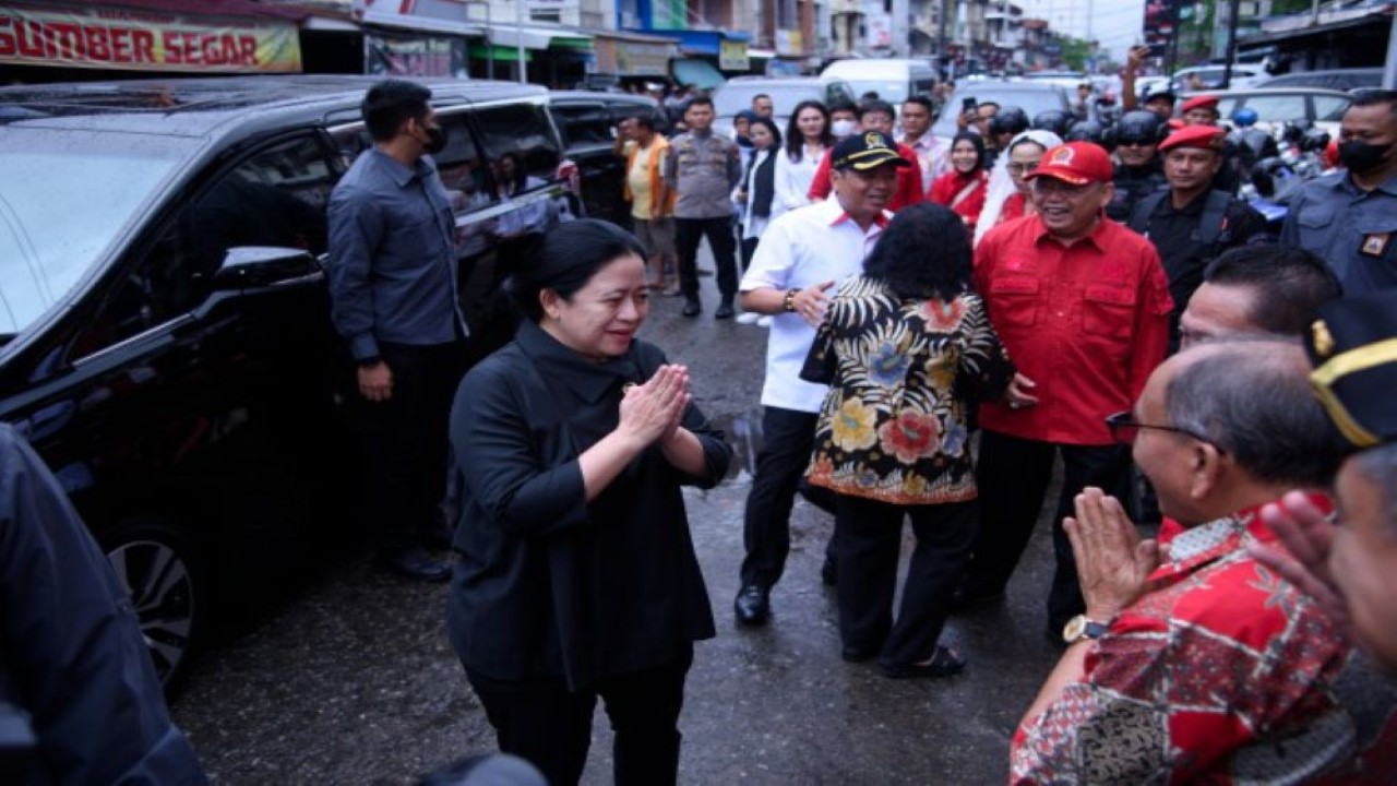 Ketua DPR RI Dr. (H.C) Puan Maharani saat ke Singkawang untuk berdialog dengan warga dari lintas etnis setempat. (Eno/Man)