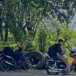 Pemudik motor tidur di pinggir Jalan Pantura untuk hilangkan lelah-1681982125