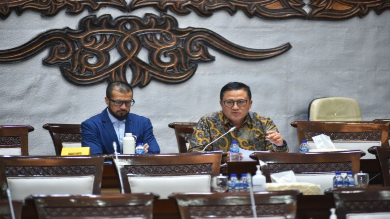 Anggota Komisi XI DPR RI Didi Irawadi Syamsuddin saat menghadiri uji kelayakan dan kepatutan calon anggota BPK di Gedung Nusantara I, Senayan, Jakarta, pada Senin (29/5/2023). (Kresno/nr)