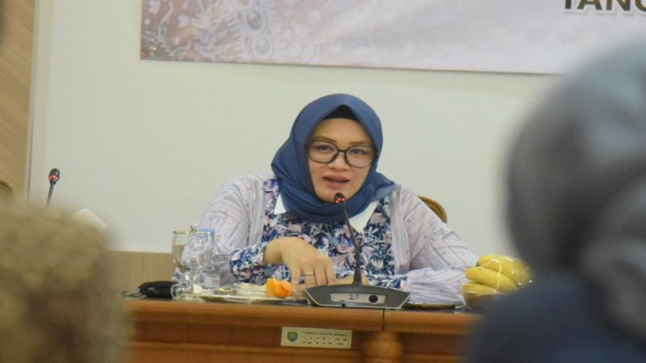 Anggota Komisi IX DPR RI Putih Sari saat mengikuti pertemuan Kunjungan Kerja Komisi IX DPR RI di Indramayu, Jawa Barat. (Ria/nr)