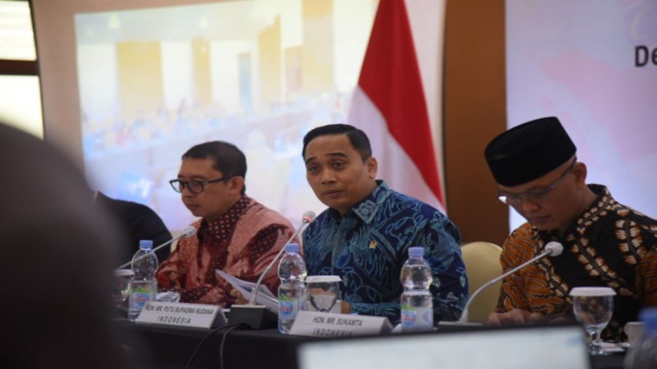 Wakil Ketua BKSAP DPR RI Putu Supadma Rudana saat mengikuti Workshop to Develop Recommendations to 44th General Assembly of the ASEAN Inter-Parliamentary Assembly (AIPA) di Sentul, Bogor, Jawa Barat, Selasa (20/6/2023). (Ria/nr)