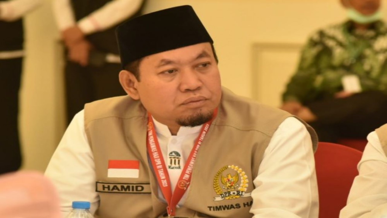 Anggota Tim Pengawas Haji DPR RI Hamid Noor Yasin saat menjadi Timwas Haji memantau perkembangan kondisi jamaah haji di Makkah, Minggu (2/7/2023). (Oji/nr)