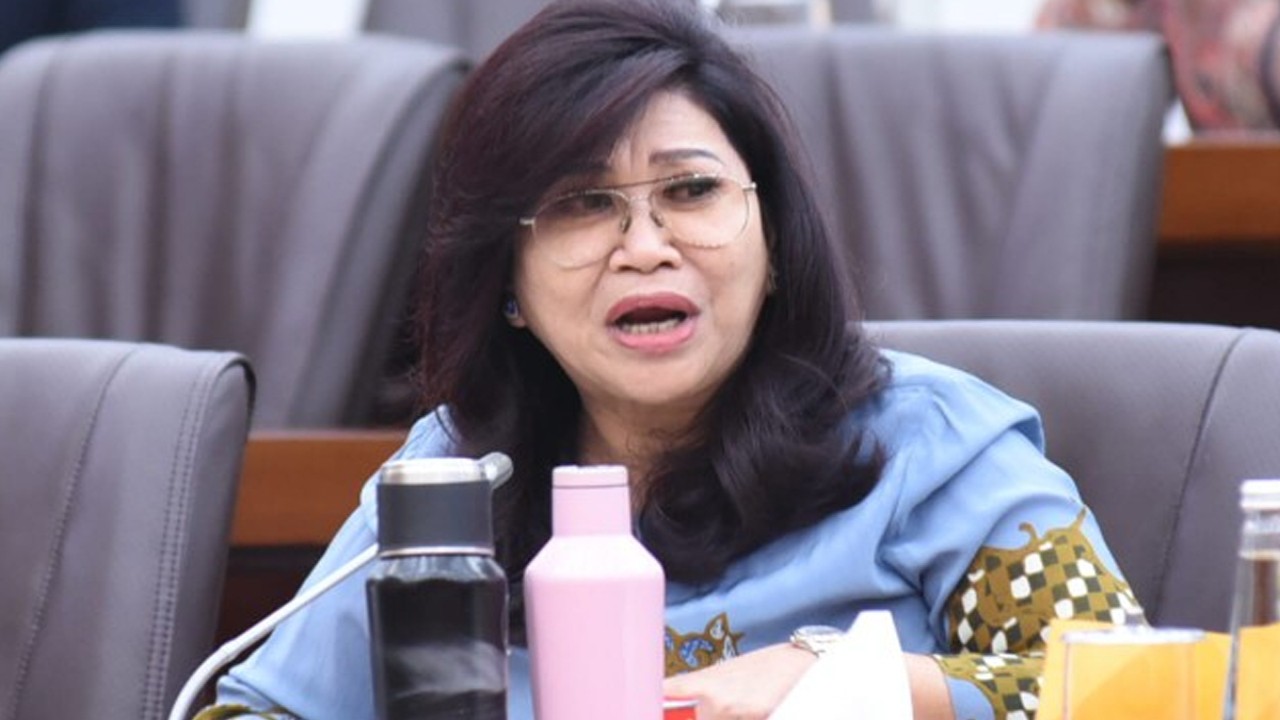 Anggota Komisi VI DPR RI Evita Nursanty saat mengikuti Rapat Kerja Komisi IV dengan Menteri BUMN Erick Thohir di Gedung Nusantara I, DPR RI, Senayan, Jakarta, Kamis (31/8/2023). Foto: Oji/nr