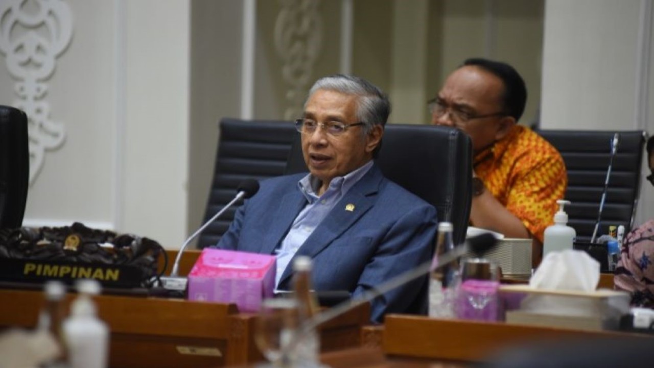 Wakil Ketua Baleg DPR RI M. Nurdin saat RDP dengan SKK Migas di Senayan, Jakarta Rabu (30/8/2023). (Dep/nr)