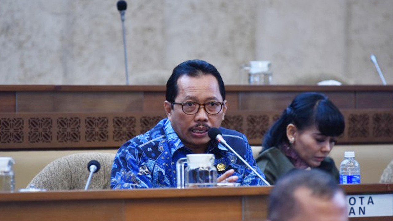 Anggota Komisi II DPR RI Aminurokhman saat mengikuti audiensi dengan ICW dan Koalisi Masyarakat Sipil di Gedung DPR RI, Senayan, Jakarta, Selasa (19/9/2023). Foto: Kresno/nr