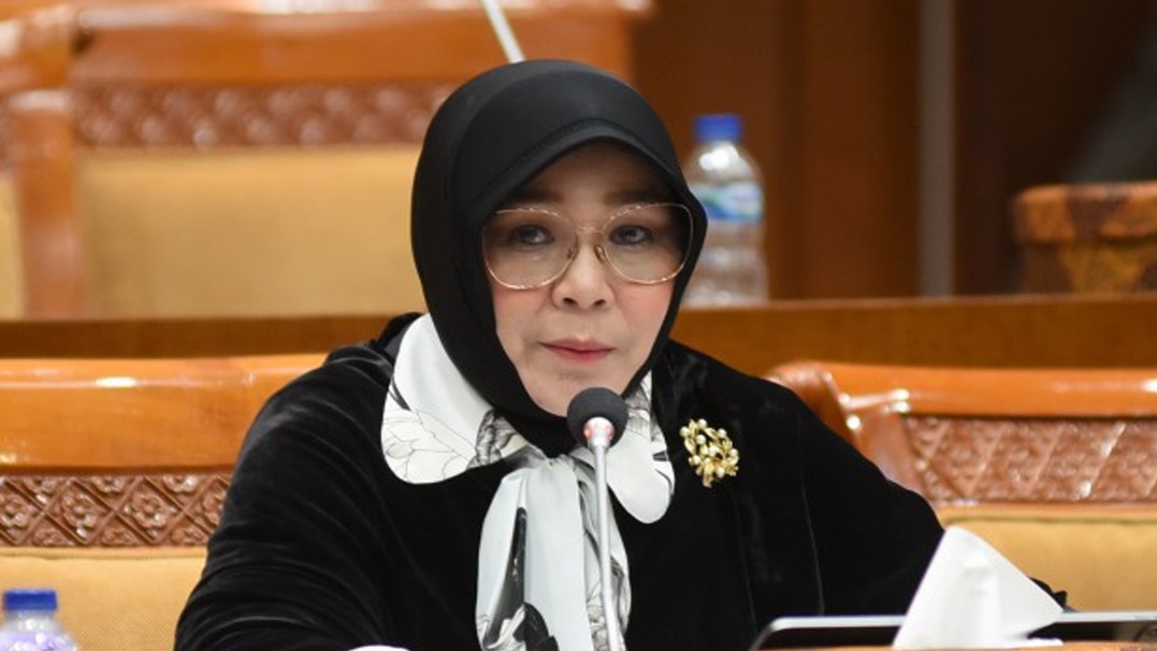 Anggota Komisi X DPR Illiza Sa’aduddin Djamal saat mengikuti Rapat Kerja Komisi X DPR dengan Menteri Pemuda dan Olahraga Dito Ariotedjo saat membahas RKA K/L TA 2024 di Gedung Nusantara I, Senayan, Jakarta, Selasa (6/8/2023). Foto: Dep/nr