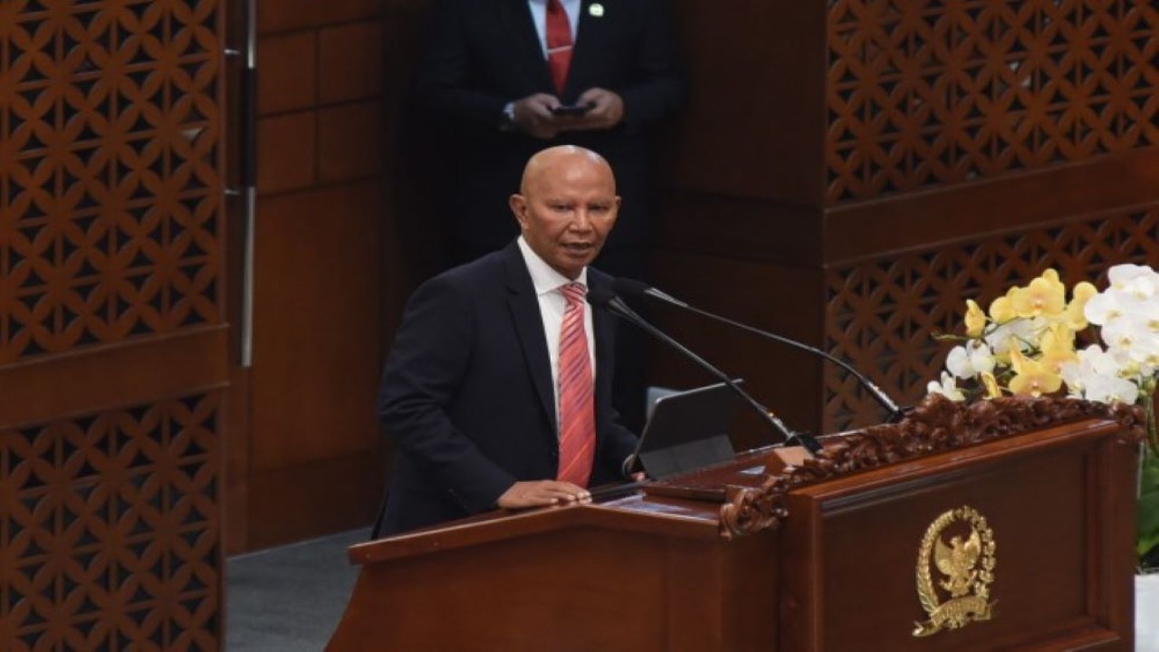 Ketua Badan Anggaran DPR RI, Said Abdullah dalam Rapat Paripurna yang diselenggarakan di Ruang Rapat Paripurna, Gedung Nusantara II, DPR RI, Senayan, Jakarta, Kamis (21/9/2023). (Arief/Man)