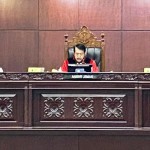 Sidang pengucapan putusan/ketetapan di Gedung Mahkamah Konstitusi RI, Jakarta, Senin (16/10/2023). (ANTARA/Fath Putra Mulya)-1697442370