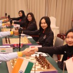 Tim Catur Putri Indonesia saat bertandingan lawan India pada babak ke-3/Foto:asianchesscom-1696226750