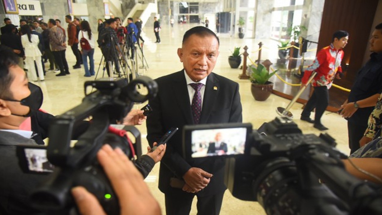 Wakil Ketua DPR RI Lodewijk F. Paulus  usai Pembukaan Masa Persidangan II Tahun Sidang 2023-2024, Selasa (31/10/2023), di Gedung Nusantara II, Senayan, Jakarta. Foto : Runi/Man