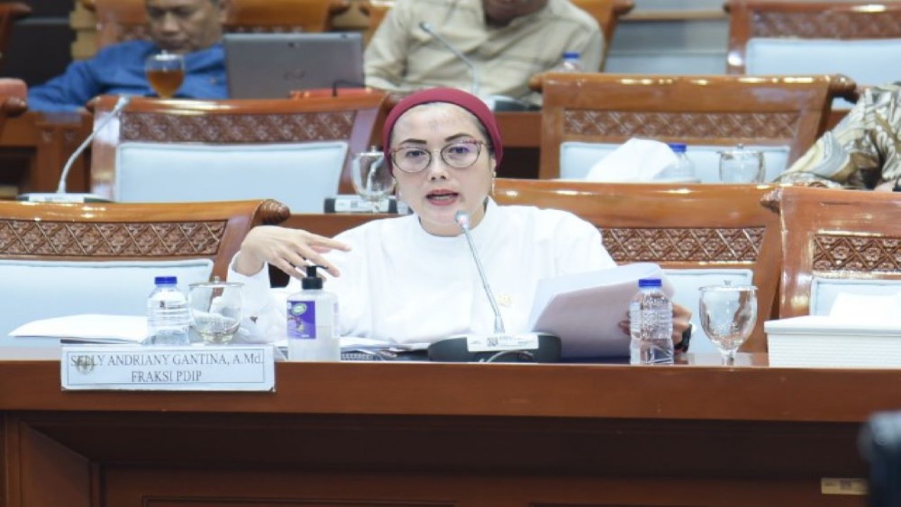 Anggota Komisi VIII DPR RI Selly Andriany Gantina saat mengikuti Rapat Panja usulan BPIH di Gedung Nusantara II, Senayan, Jakarta, Rabu (22/11/2023). Foto: Geraldi/nr