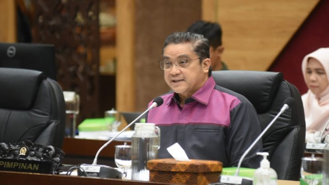 Wakil Ketua Komisi X DPR RI Dede Yusuf Macan Efendi dalam Rapat Audiensi dengan Asosiasi Bimbingan Konseling Indonesia, di Gedung DPR, Jakarta, Rabu (8/11/2023). Foto : Devi/Man