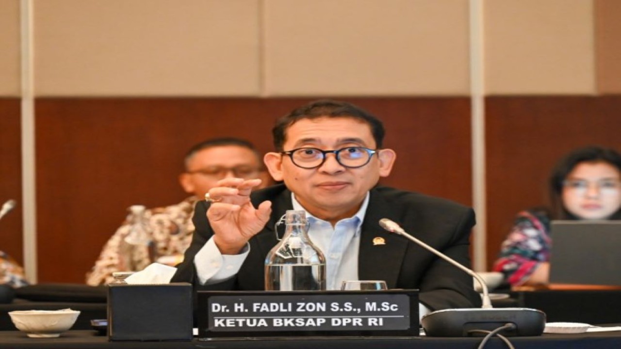 Ketua Badan Kerja Sama Antar-Parlemen (BKSAP) DPR RI Fadli Zon. Foto : Nadi/Man