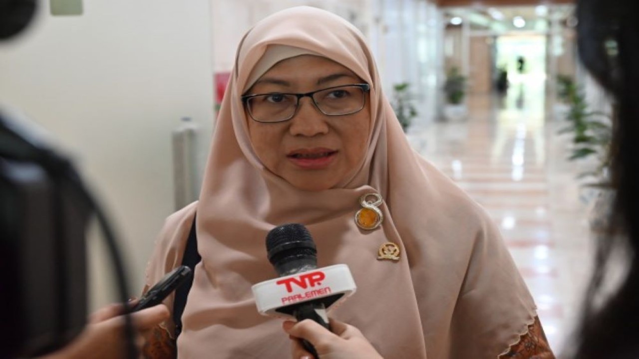 Anggota Badan Legislasi DPR RI Ledia Hanifa Amalia di Gedung Nusantara II, DPR RI, Senayan, Jakarta, Selasa (16/1/2024). Foto : Farhan/Man