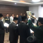 Suasana pelantikan anggota Majelis Kehormatan Mahkamah Konstitusi (MKMK) di Jakarta, Sabtu (8/1/2023). (Moch Mardiansyah Al Afghani)-1704707670