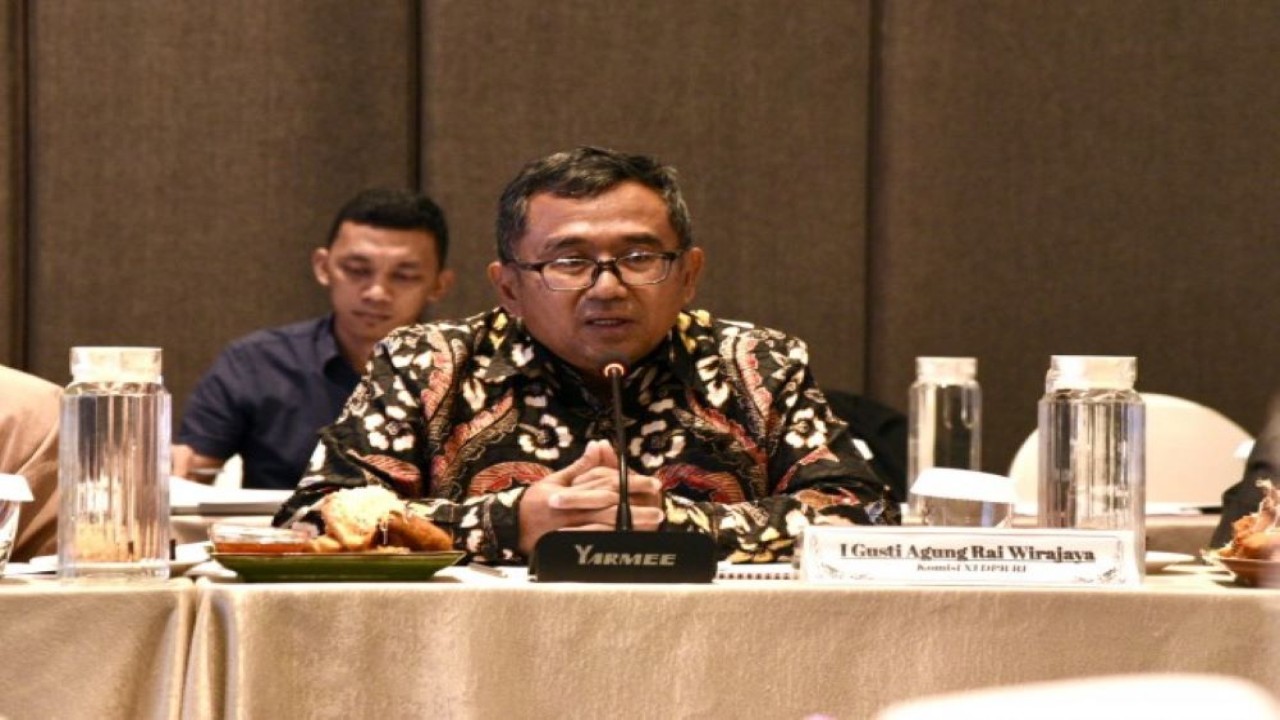 Anggota Komisi XI DPR RI I Gusti Agung Rai Wirajaya saat memimpin pertemuan Tim Kunjungan Kerja Spesifik Komisi XI DPR RI ke Kota Tangerang Selatan, provinsi Banten, Rabu (31/1/2024). Foto: Tiara/nr