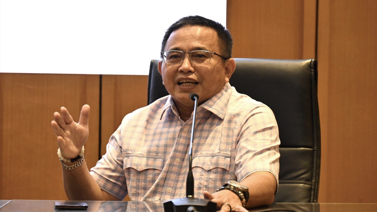 Anggota Komisi V DPR RI Muhammad Fauzi saat menjadi narasumber pada diskusi Dialektika Demokrasi di Ruang Abdul Muis, Gedung Nusantara DPR RI, Senayan, Jakarta, Kamis (21/3/2024). Foto: Farhan/nr