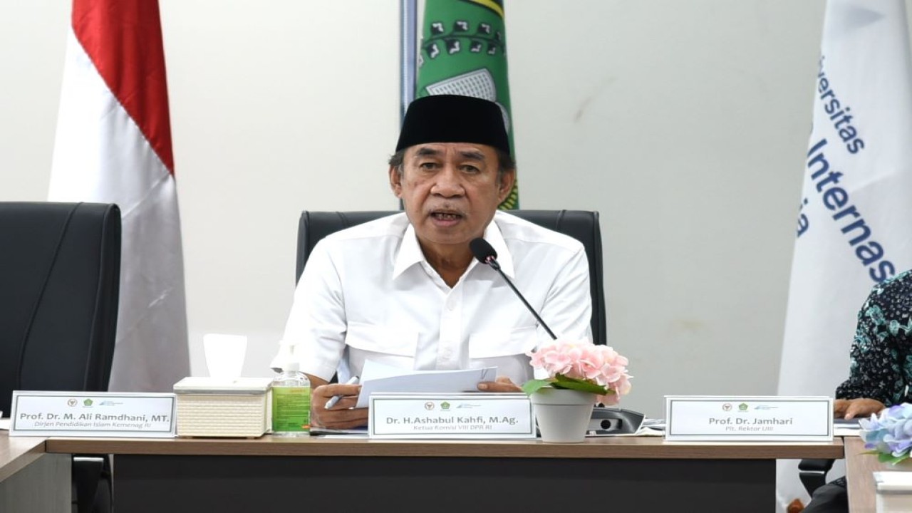 Ketua Komisi VIII DPR RI Ashabul Kahfi saat memimpin Tim Kunjungan Kerja Spesifik Komisi VIII DPR RI ke UIII di Kota Depok, Jawa Barat, Rabu (26/3/2024). Foto: Kiki/nr